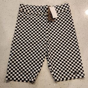Vans Flying V Black & White Checkered Bike Shorts